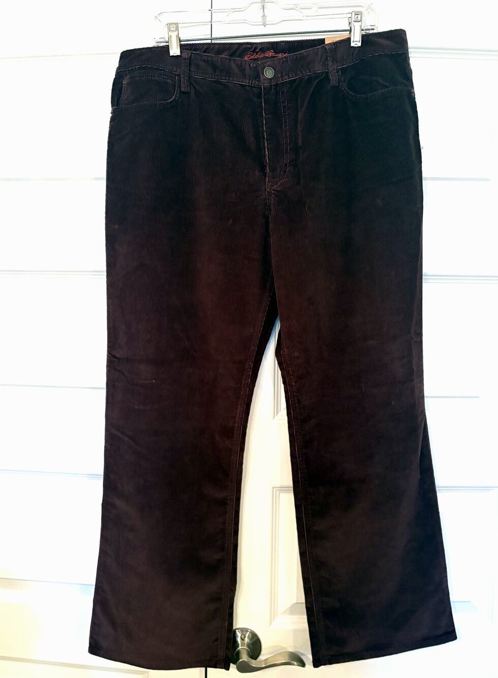 NWT Eddie Bauer Women’s Burgundy Corduroy Pants Petite 16 Bootcut